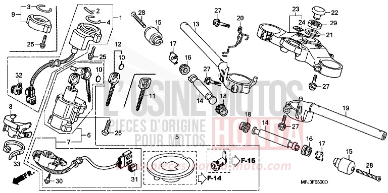 ROHRGRIFF/OBERE BRUECKE von CBR600RR ABS GRAPHITE BLACK (NHB01KA) von 2010